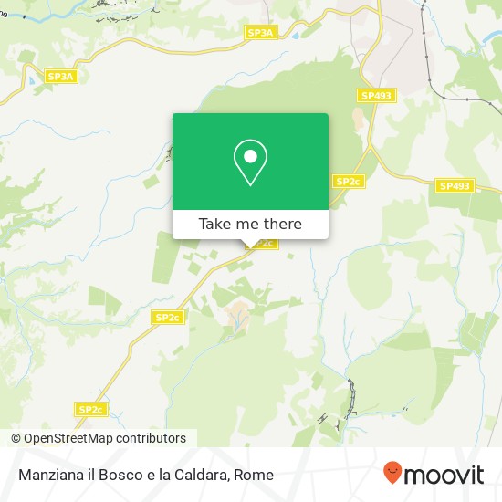 Manziana il Bosco e la Caldara map