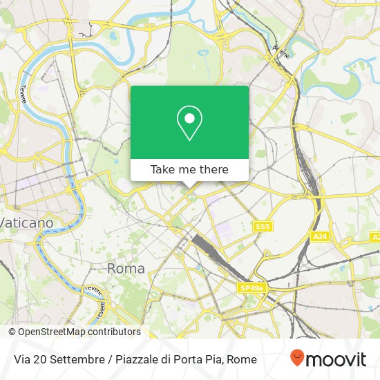 Via 20 Settembre / Piazzale di Porta Pia map