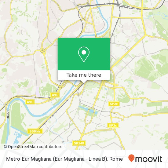 Metro-Eur Magliana (Eur Magliana - Linea B) map