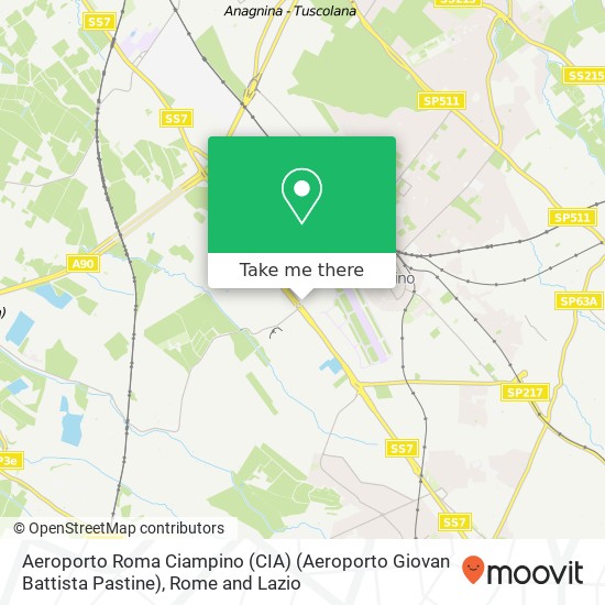 Aeroporto Roma Ciampino (CIA) (Aeroporto Giovan Battista Pastine) map