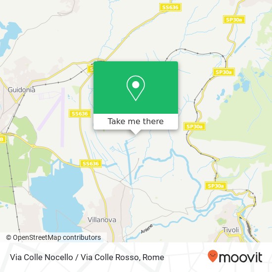 Via Colle Nocello / Via Colle Rosso map