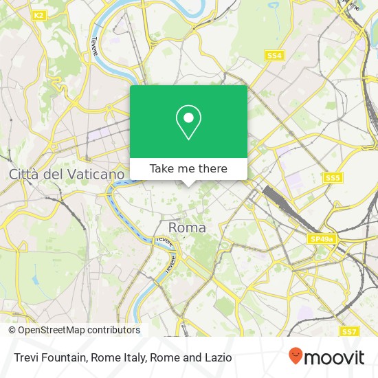 Trevi Fountain, Rome Italy map