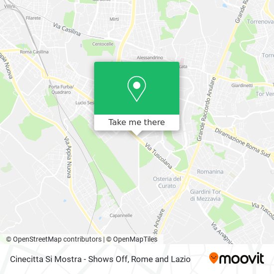 Cinecitta Si Mostra - Shows Off map