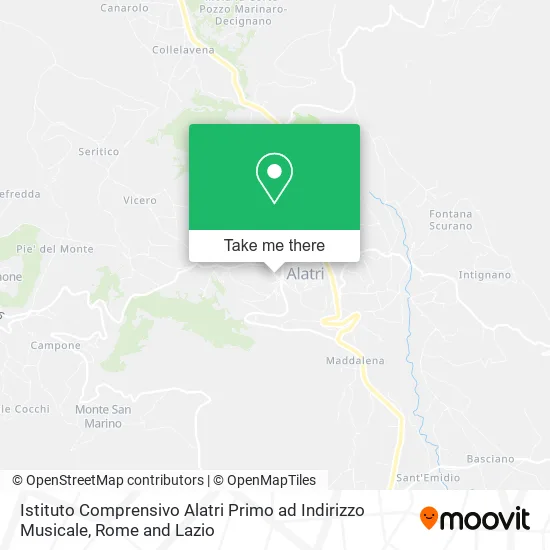 Alatri First Comprehensive Institute with Musical Address map