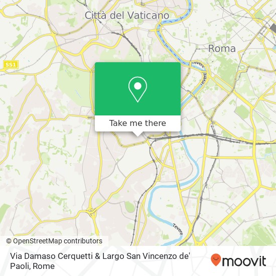 Via Damaso Cerquetti & Largo San Vincenzo de' Paoli map