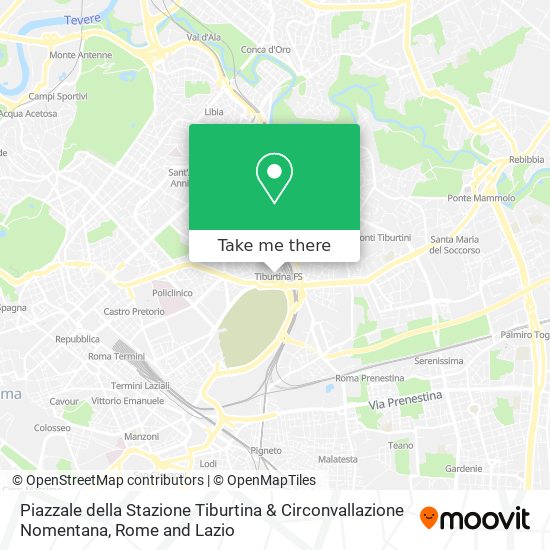 Piazzale della Stazione Tiburtina & Circonvallazione Nomentana map