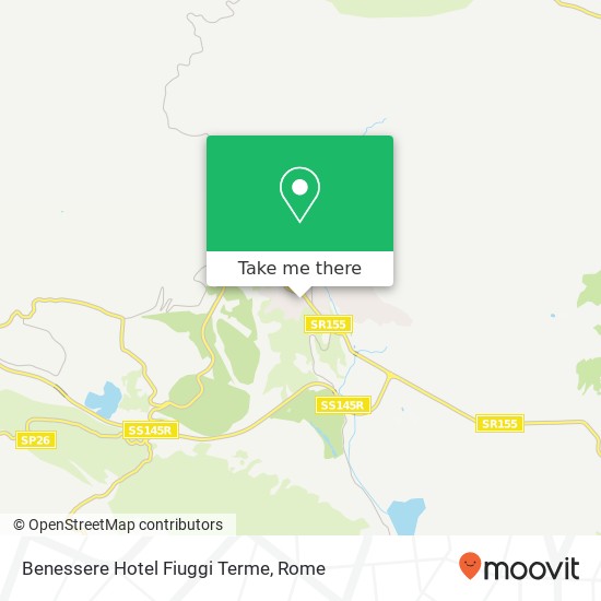 Benessere Hotel Fiuggi Terme map