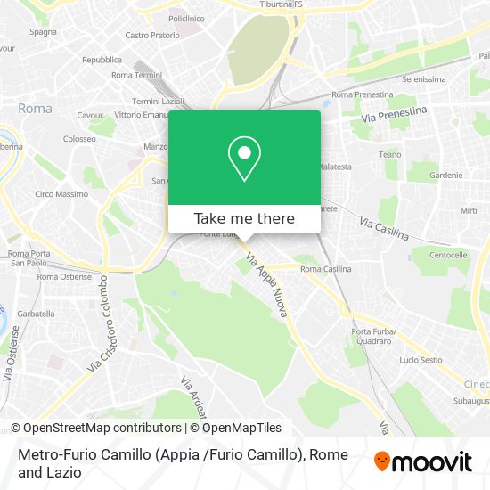 Metro-Furio Camillo (Appia /Furio Camillo) map