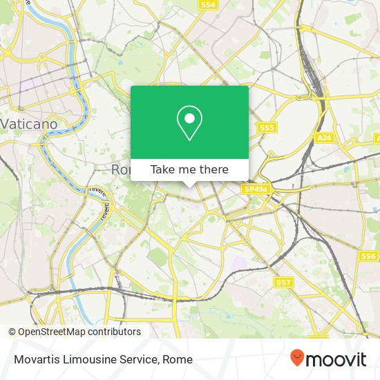 Movartis Limousine Service map