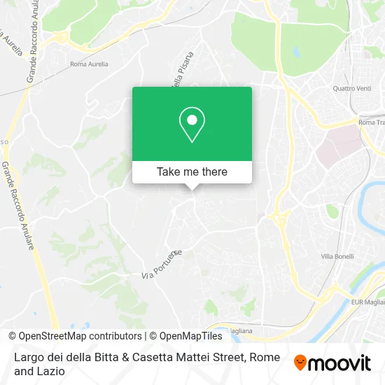 Largo dei della Bitta & Casetta Mattei Street map