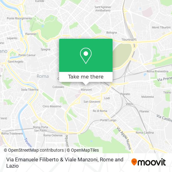 Via Emanuele Filiberto & Viale Manzoni map