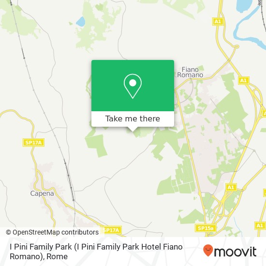 I Pini Family Park (I Pini Family Park Hotel Fiano Romano) map