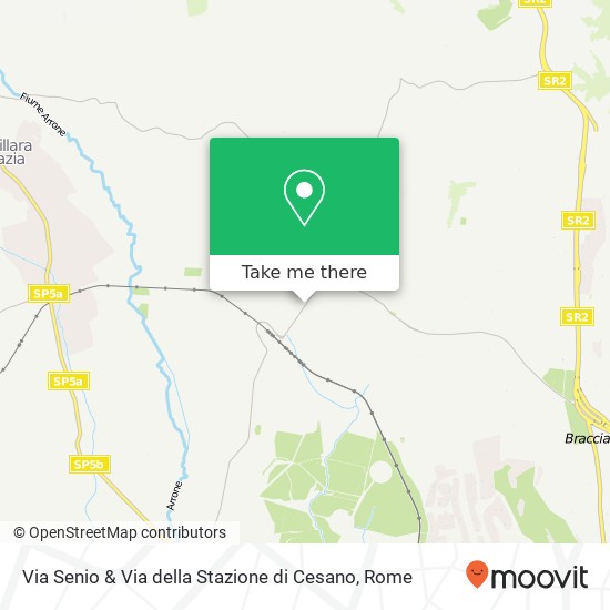 Via Senio & Via della Stazione di Cesano map