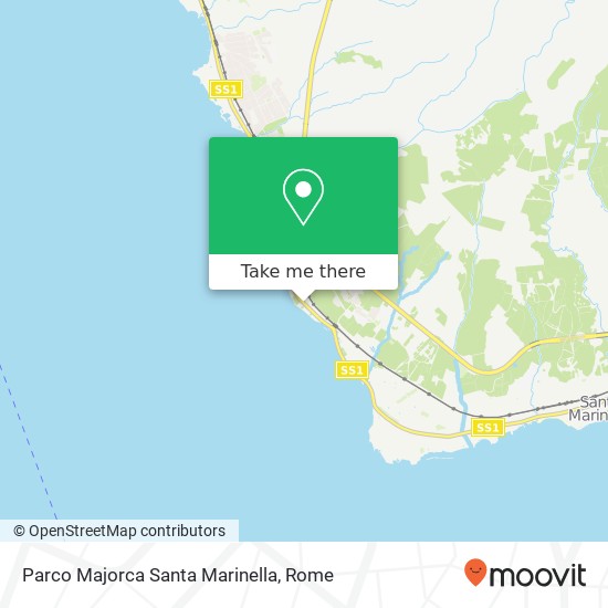 Parco Majorca Santa Marinella map