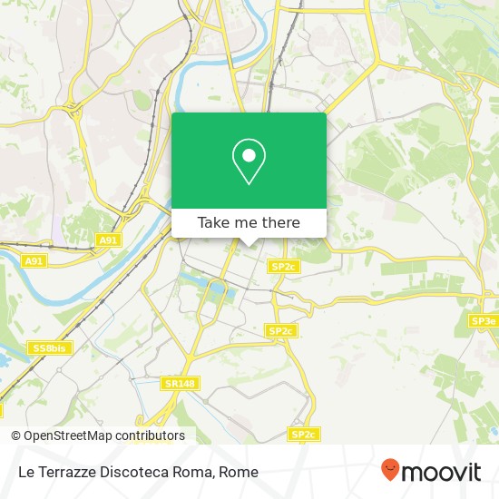Le Terrazze Discoteca Roma map