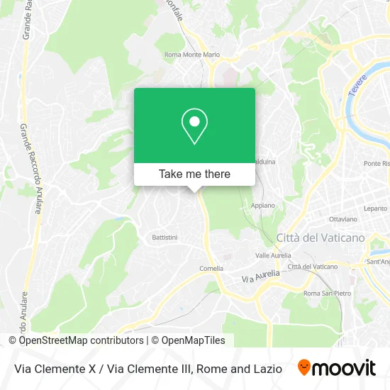 Via Clemente X / Via Clemente III map