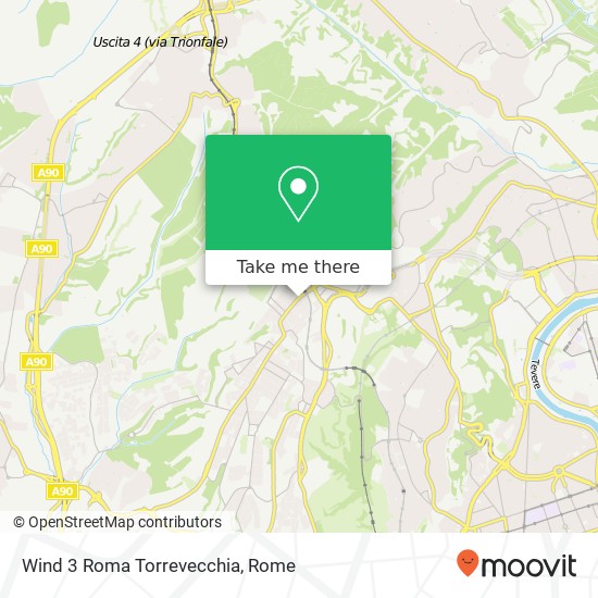 Wind 3 Roma Torrevecchia map