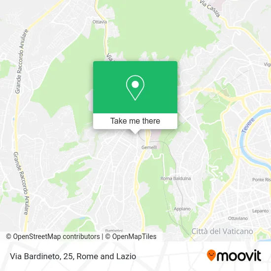 Bardineto Street, 25 map