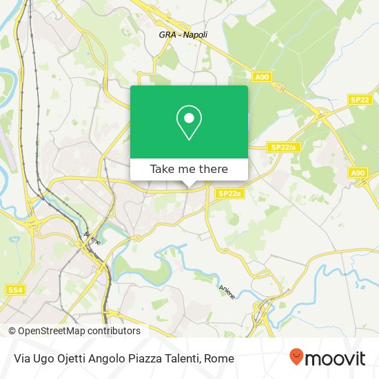 Via Ugo Ojetti Angolo Piazza Talenti map