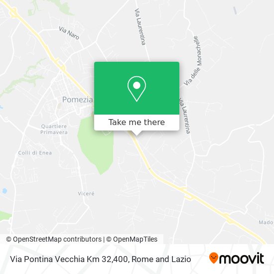 Via Pontina Vecchia Km 32,400 map