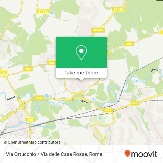 Via Ortucchio / Via delle Case Rosse map