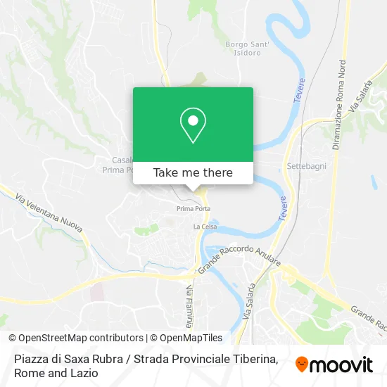 Saxa Rubra Square / Provincial Tiberian Road map