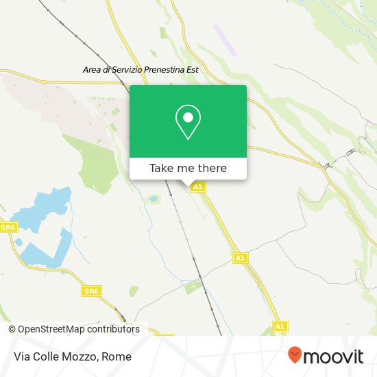 Via Colle Mozzo map