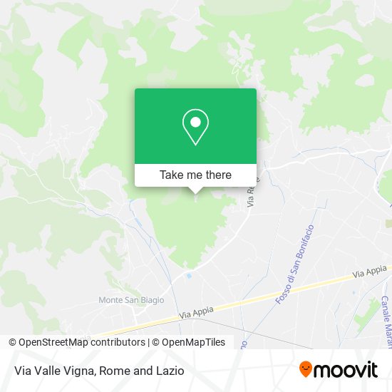 Via Valle Vigna map
