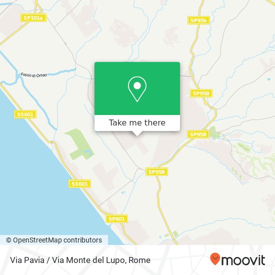 Via Pavia / Via Monte del Lupo map