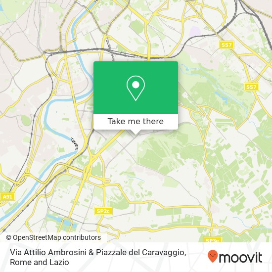 Via Attilio Ambrosini & Piazzale del Caravaggio map