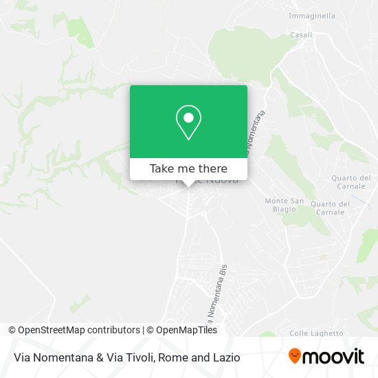 Via Nomentana & Via Tivoli map
