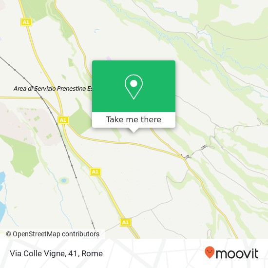 Via Colle Vigne, 41 map