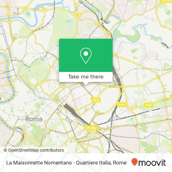 La Maisonnette Nomentano - Quartiere Italia map
