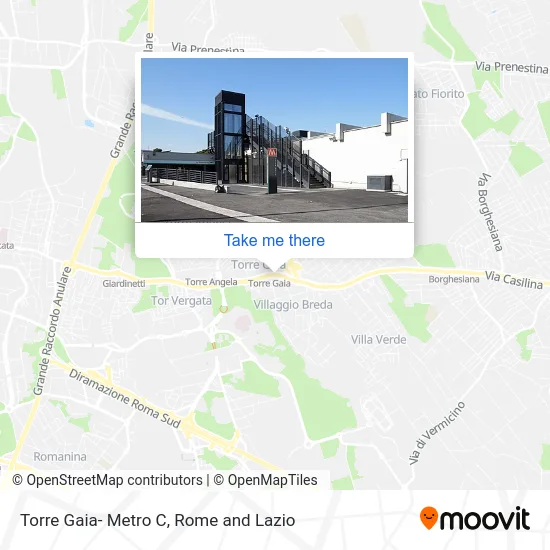 Torre Gaia - Metro C map