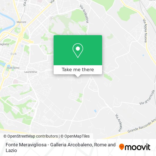 Fonte Meravigliosa - Galleria Arcobaleno map