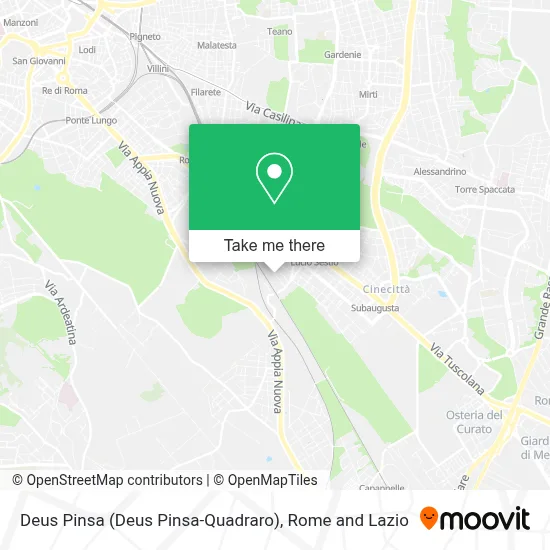 Deus Pinsa (Deus Pinsa-Quadraro) map