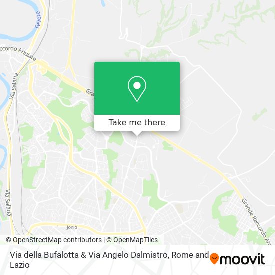 Via della Bufalotta & Via Angelo Dalmistro map