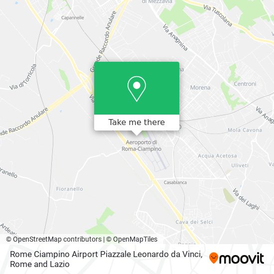 Rome Ciampino Airport Piazzale Leonardo da Vinci map