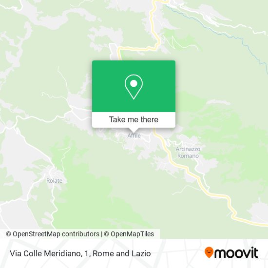 Via Colle Meridiano, 1 map