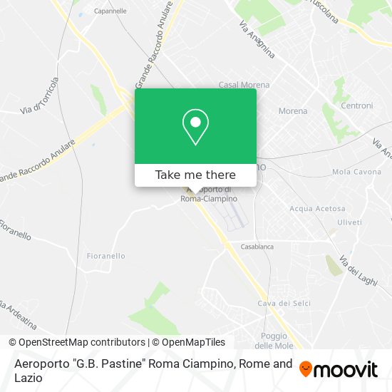 Aeroporto "G.B. Pastine" Roma Ciampino map