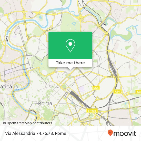 Via Alessandria 74,76,78 map