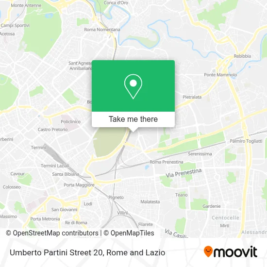 Umberto Partini Street 20 map