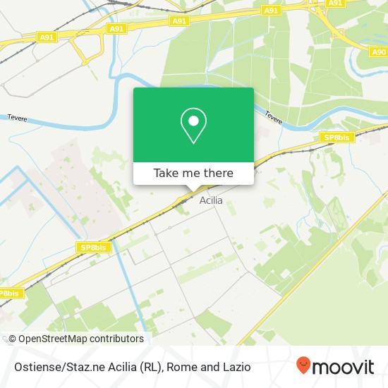Ostiense/Staz.ne Acilia (RL) map