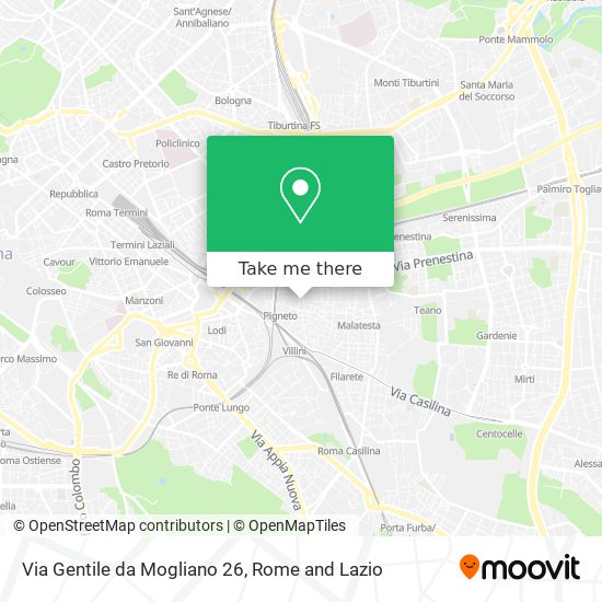 Via Gentile da Mogliano  26 map