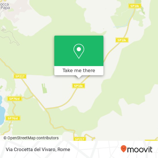Via Crocetta del Vivaro map