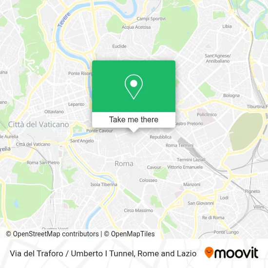 Via del Traforo / Umberto I Tunnel map