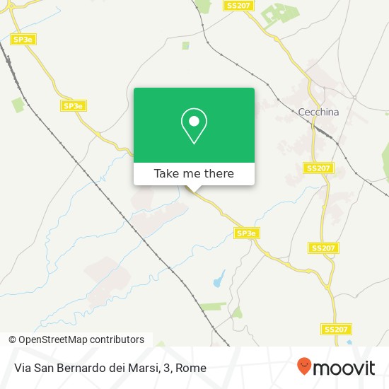 Via San Bernardo dei Marsi, 3 map