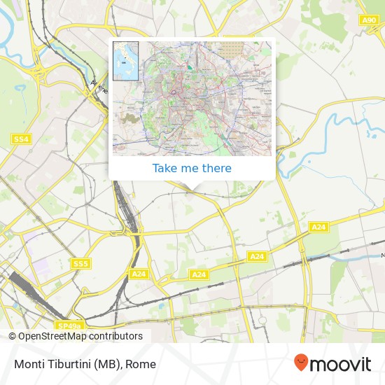 Monti Tiburtini (MB) map