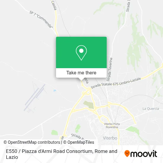 E550 / Piazza d'Armi Road Consortium map