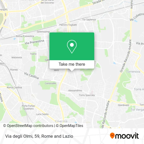 Via degli Olmi, 59 map